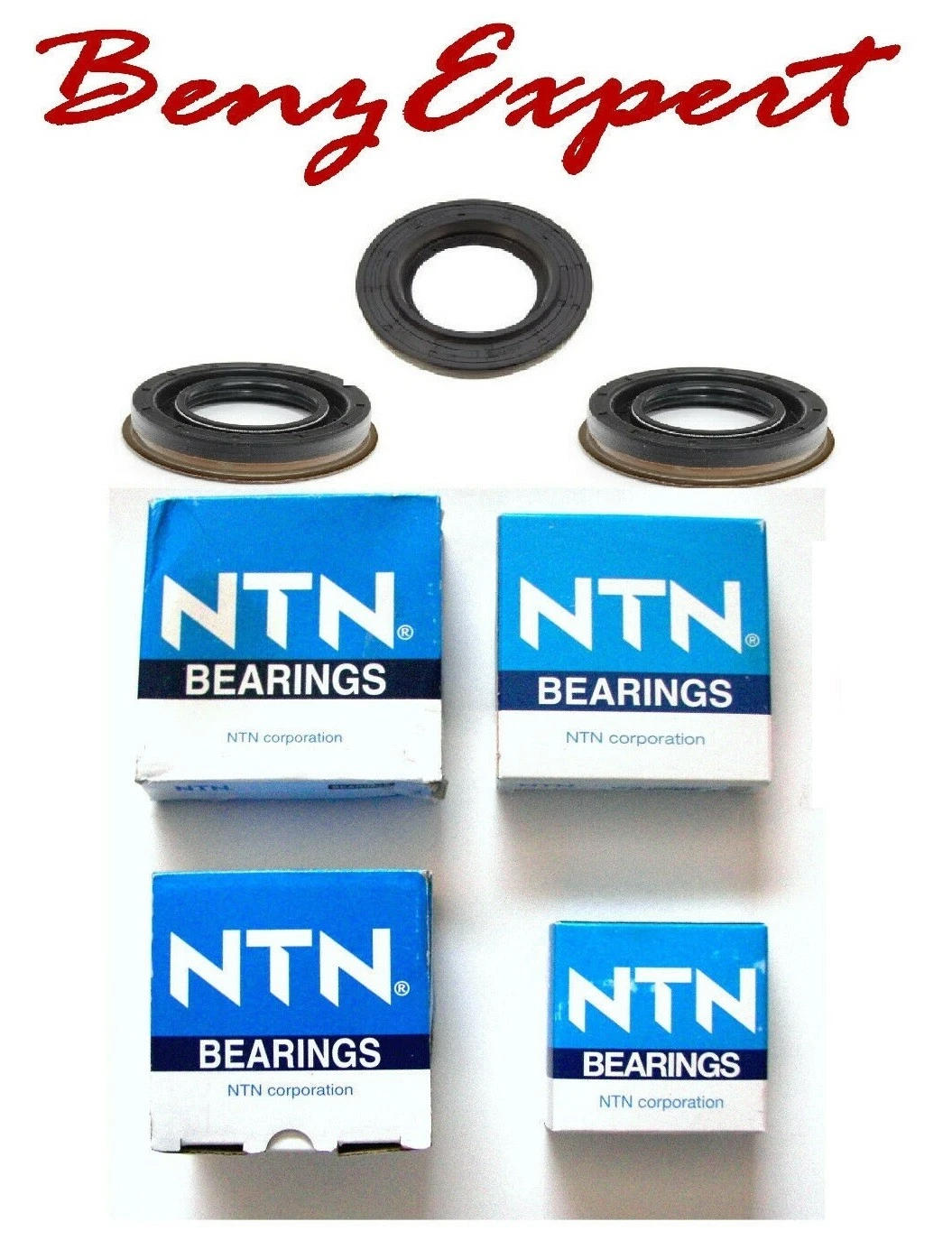 NTN bearings and seals for selected E, GLK, C, CLK, and SLK rear differentials.